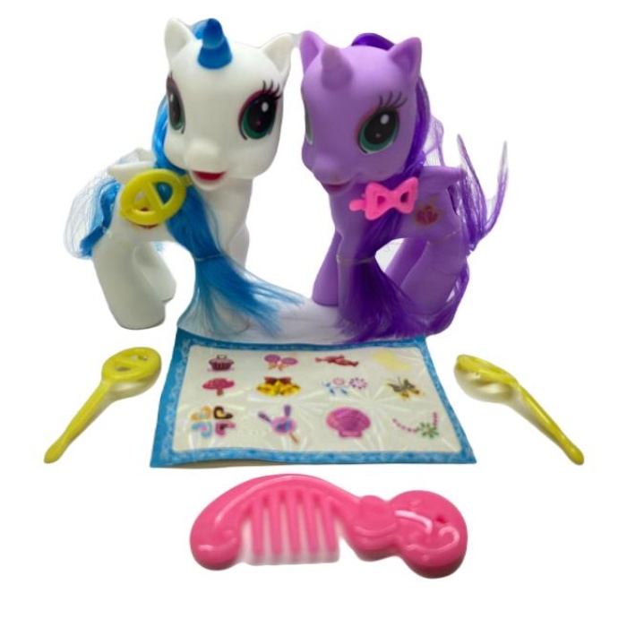 Sevimli At Pony 2li Figür Set - 154A14-Mor
