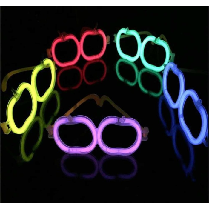 Glow Partisi Fosforlu Gözlükler 6 Renk 6 Adet