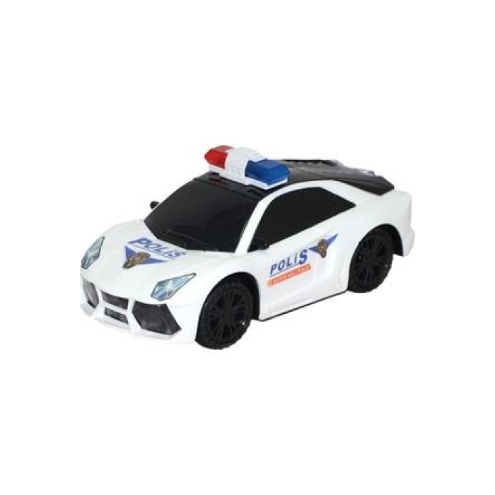 Yerde Gezen ışıklı Sesli Çarp Dön Polis Arabası 18 Cm - 2017E