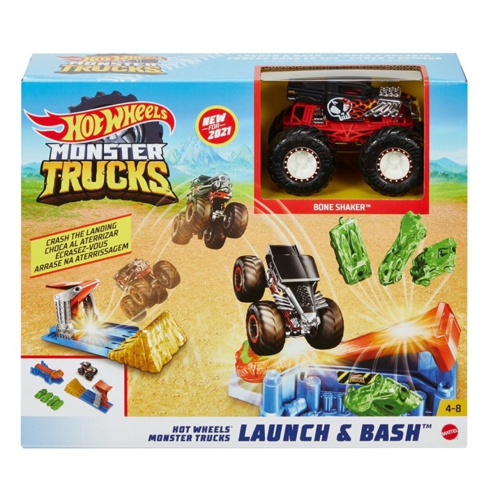 Hot Wheels Monster Truck Fırlat ve Çarpış Oyun Seti - GVK08