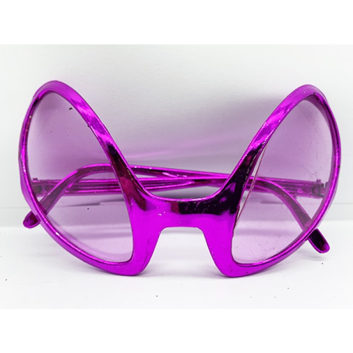 Retro Gözlük - 80 li 90 lı Yıllar Parti Gözlüğü Fuşya Renk 8x13 cm