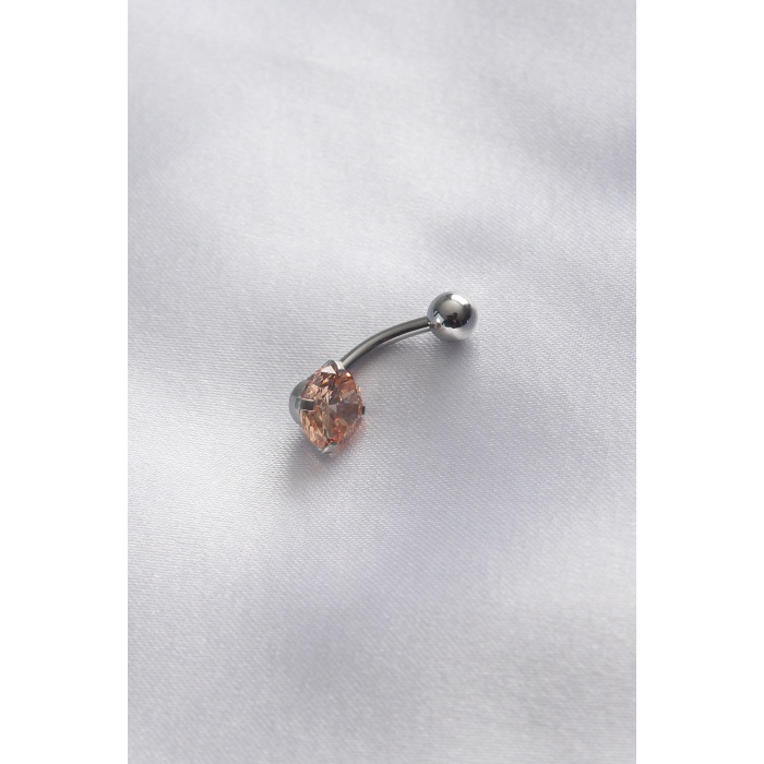 316L Cerrahi Çelik Zirkon Taşlı Toplu Göbek Piercing - BJ-PR1112