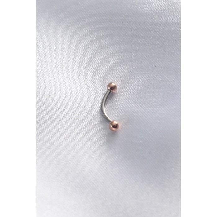 316L Cerrahi Çelik Rose Renk Minimal Toplu Gümüş Renk Banana Piercing - BJ-PR1146