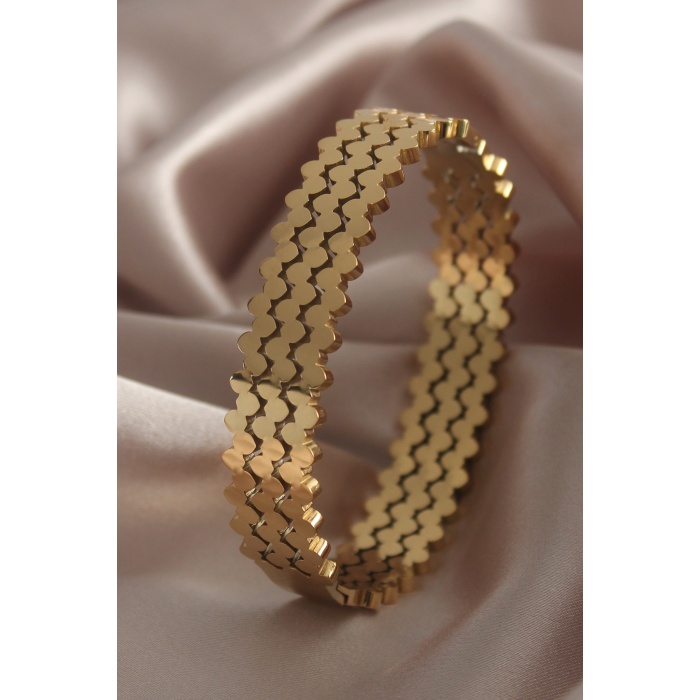 316L  Çelik Gold Renk Kadın Kelepçe - BJ-BB5015