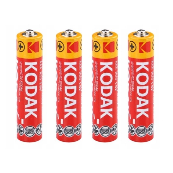 Kodak KAAHZ-S4 Super Heavy Duty Çinko Karbon AAA İnce Kalem Pil / Pakette 60 Adet