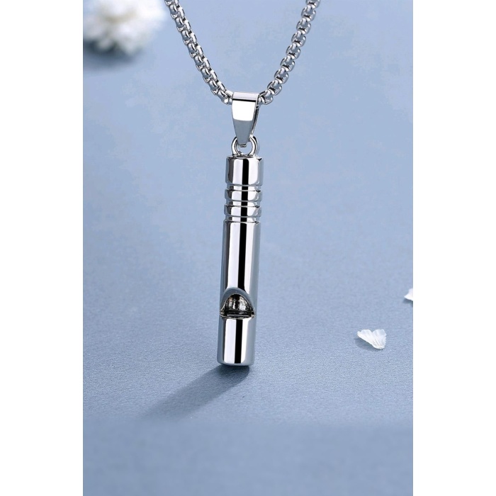 Acil Durum Düdüğü 316L Çelik Kararma Yapmaz Yüksek Desibel Kolye Unisex - BJ-EBK1200