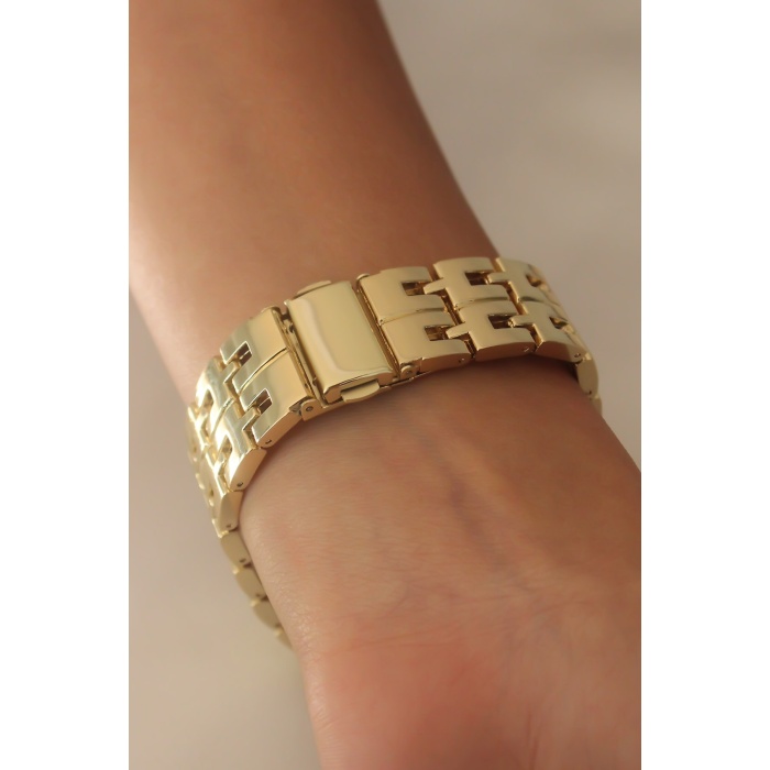 Gold Metal Kasa Taşlı Kadın Kol Saati - BJ-BS3442