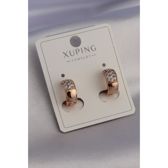Gold Renk Zirkon Taşlı Xuping Kadın Küpe - BJ-BKP7450