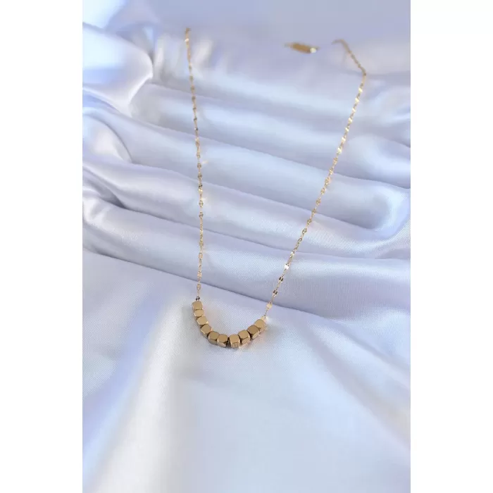 316L Çelik Gold Renk Kadın Kolye - BJ-BKO7576
