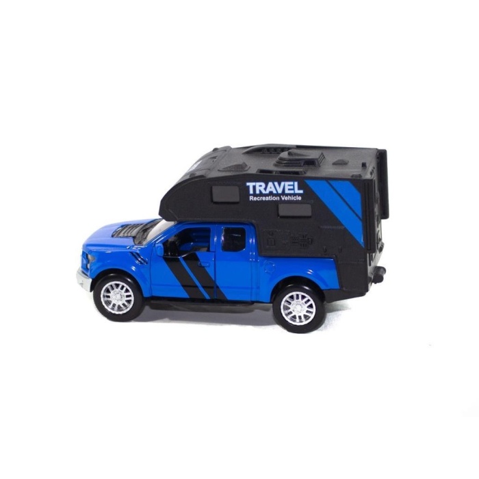 Çek Bırak Karavan Işıklı ve Sesli 13 Cm - FY6022-12D-Mavi