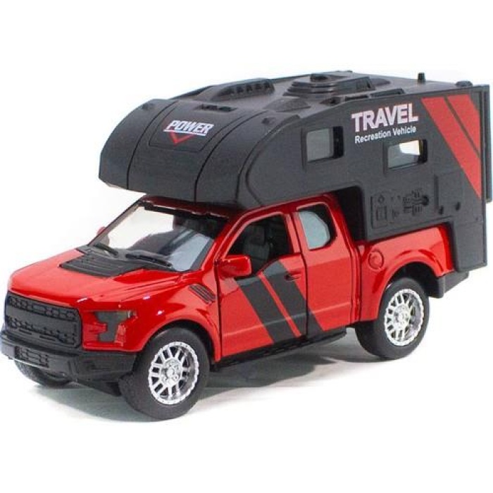 Çek Bırak Karavan Işıklı ve Sesli 13 Cm - FY6022-12D-Kırmızı