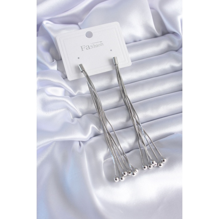 Gümüş Renk Sallantı Model Minimal Topçuk Detay Pirinç Kadın Yüzük - BJ-BKP7832