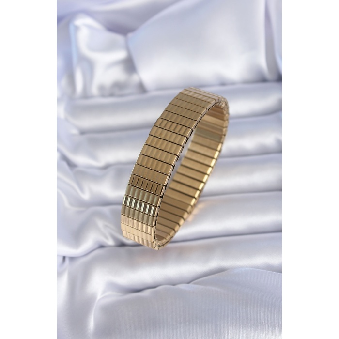 316L Çelik Gold Renk İşleme Detay Nominaition Model Kadın Bileklik - BJ-BB5507