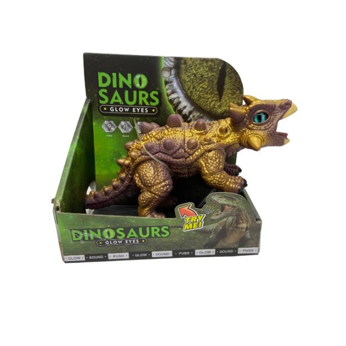 Soft Dinazor Neon Gözlü 24 Cm - LD6206B-Ankylosaurus