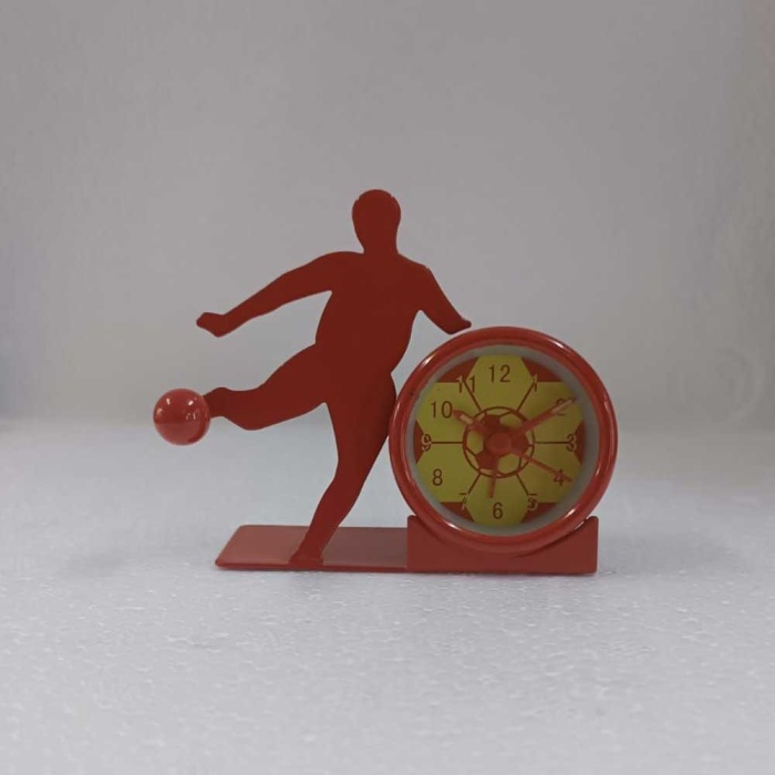 Metal Masa Saati Kırmızı 8 Cm