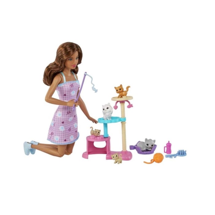 Barbie ve Yavru Kedileri Oyun Seti - HHB70