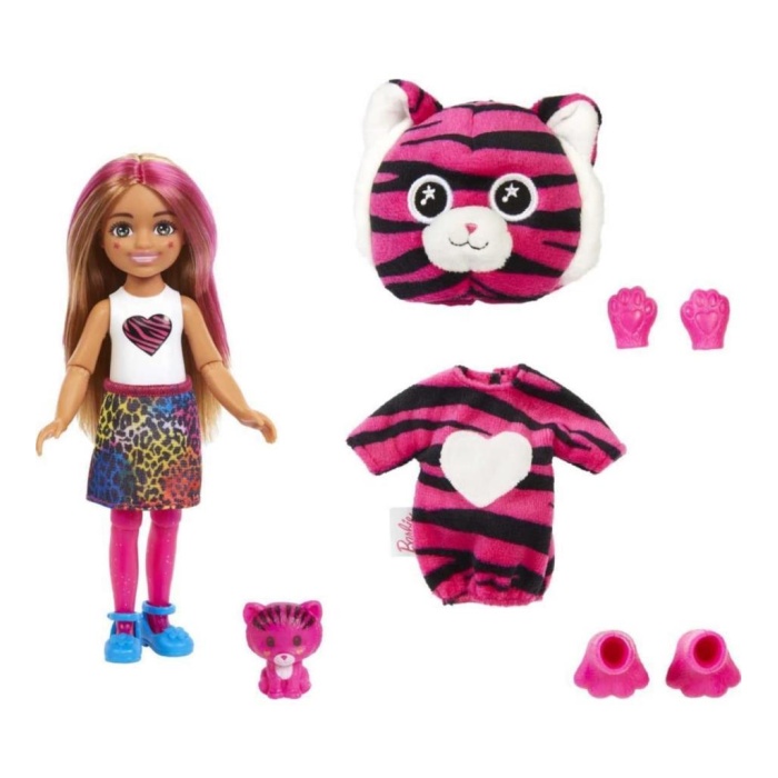 Barbie Cutie Reveal Bebekler Chelsea Tropikal Orman Serisi Kaplan - HKR12-HKR15