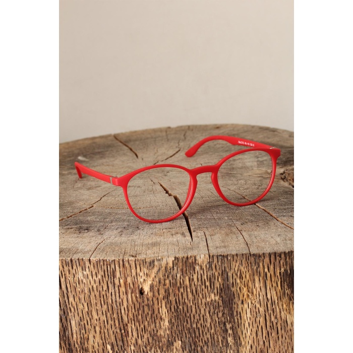 Kırmızı Renk Oval Mat  Bayan Gözlük - BJ-GG510