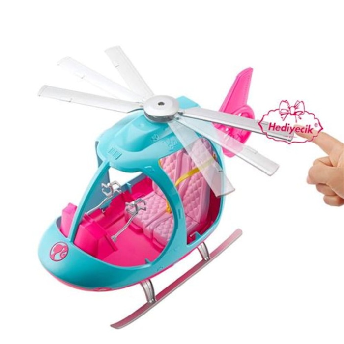 Barbie Adventures Seyahat Pembe Helikopteri - FWY29