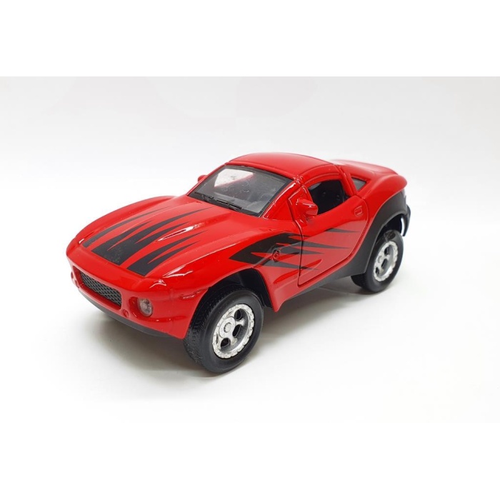Mustang Çek Bırak Spor Araba - Işıklı Sesli Model - FY6148-12D-Kırmızı