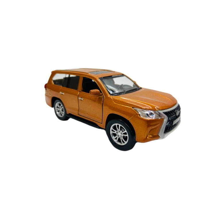 Sesli Işıklı Metal Çek Bırak Araba - Lexus LX Kahverengi - FY6208-12D-Kahverengi