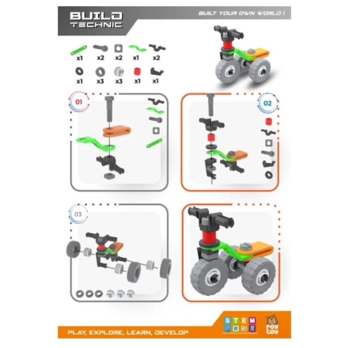 Sök Tak 18 Parça Motorsiklet Build Technic - 4100101-2-18
