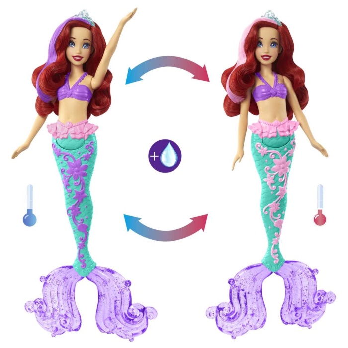 Disney Prenses Muhteşem Renk Değiştiren Saçlı Deniz Kızı Ariel - HLW00