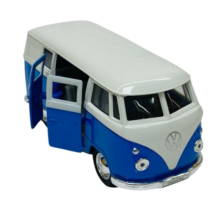 Çek Bırak Araba 1:32 Volkswagen T1 Bus - 49764- Mavi