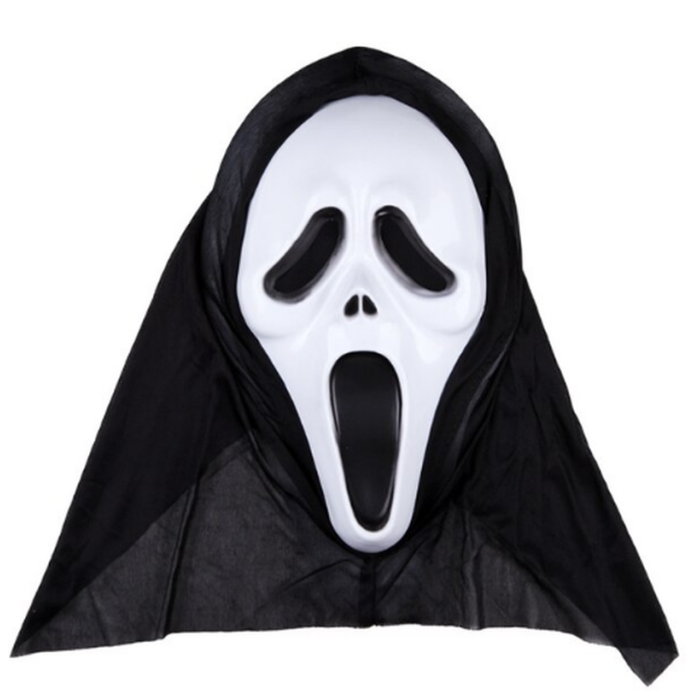 Kapşonlu Çığlık Maskesi Scream Maskesi - Hayalet Maskesi 33x21 cm