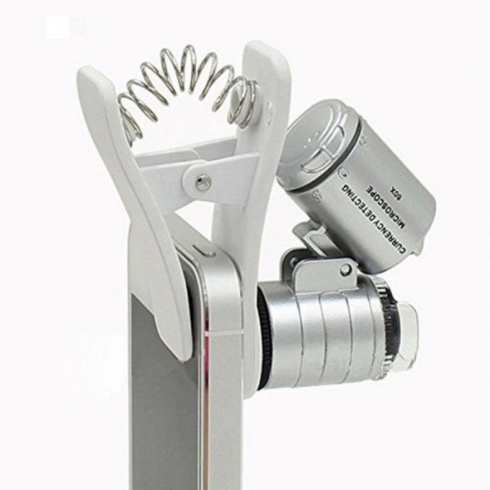 Evrensel Led Işıklı Mini Cep Mikroskobu Tüm Kameralı Telefonlar Için 9882-W