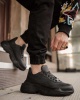 Koçmen Yüksek Taban Günlük Ayakkabı N75 Siyah (Siyah Taban)
