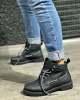 Knack Yüksek Taban Ayakkabı B-020 Siyah (Siyah Taban)