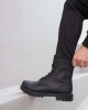 Knack Yüksek Taban Ayakkabı B-022 Siyah (Siyah Taban)