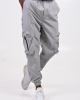 Erkek Gri Jogger Pantolon Oversize - K1332