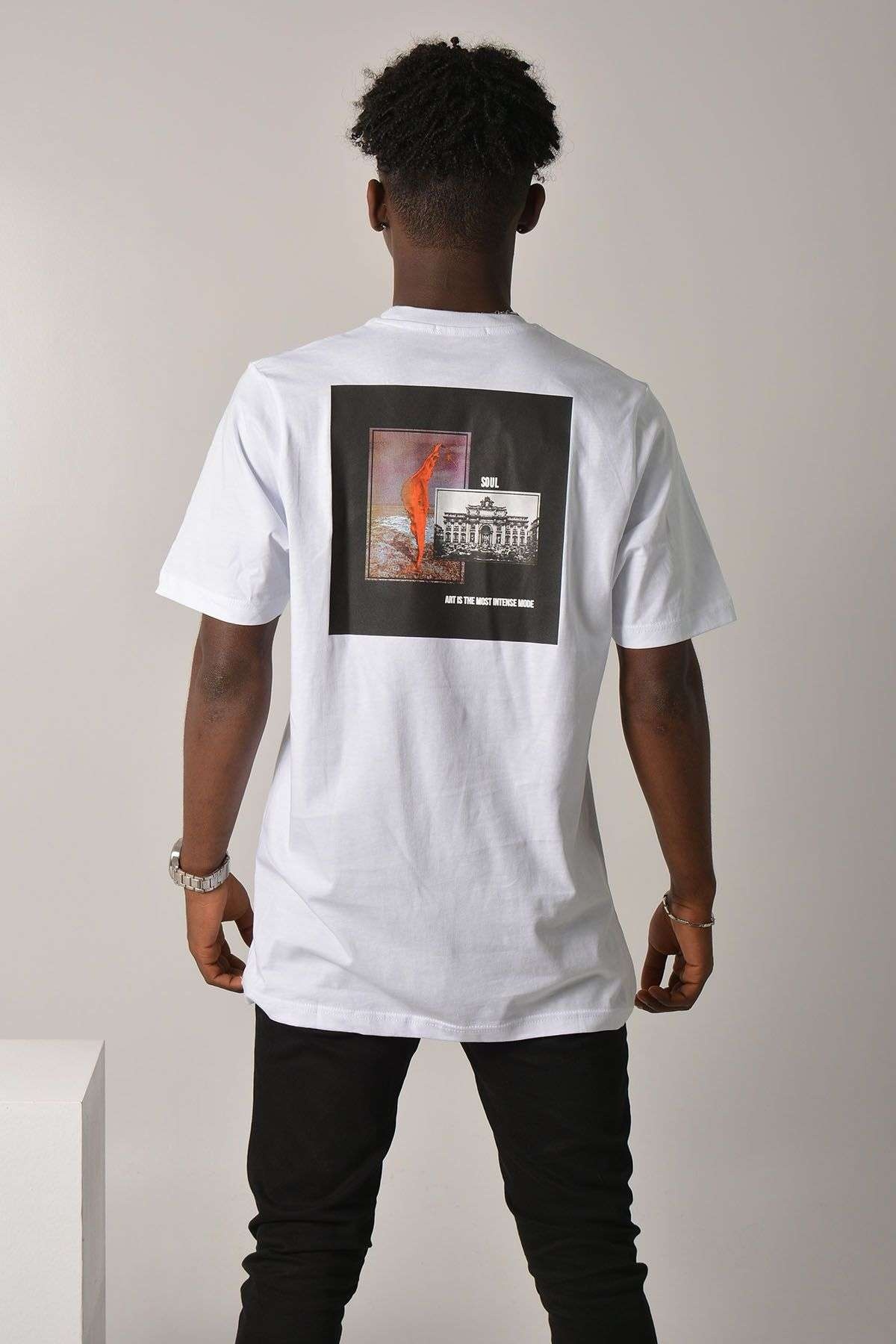 Kocmen Erkek T-shirt K0739 - BEYAZ