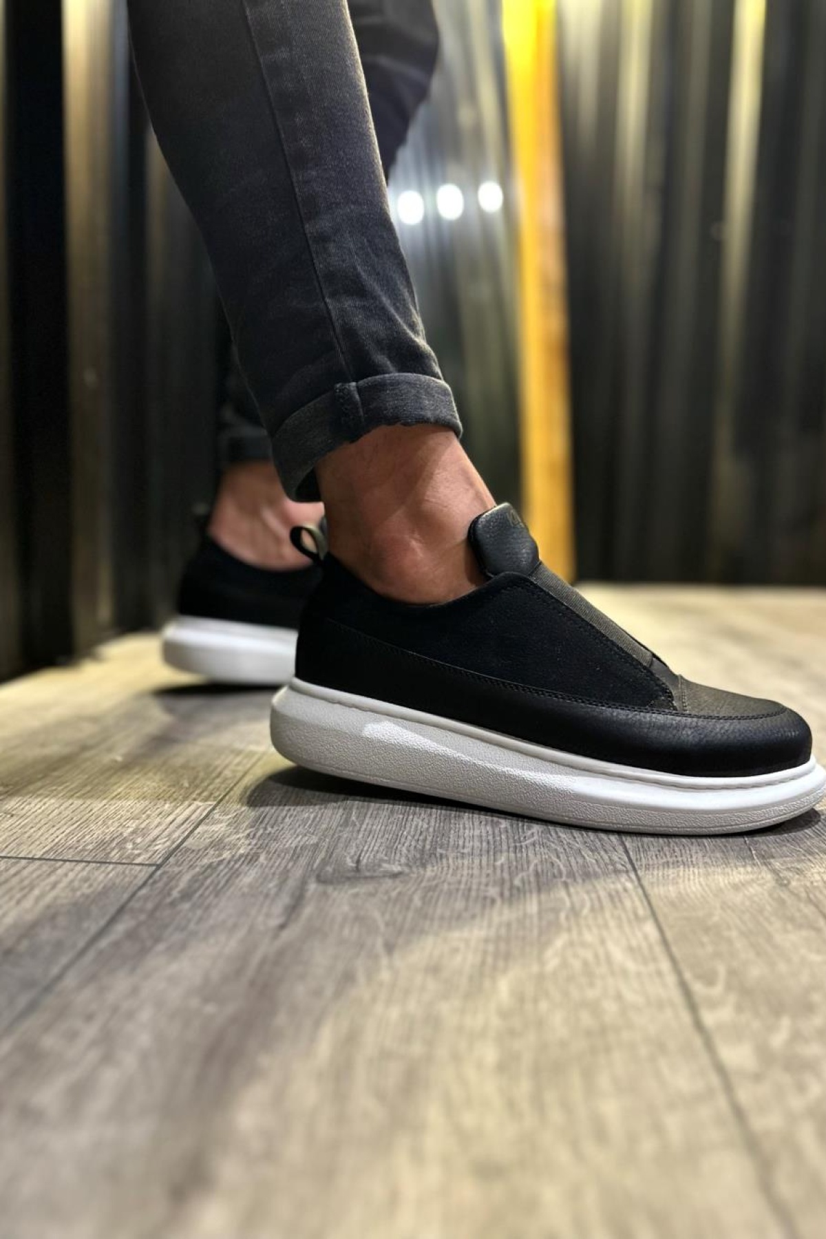 Knack Sneakers Ayakkabı 911 Siyah (Beyaz Taban)