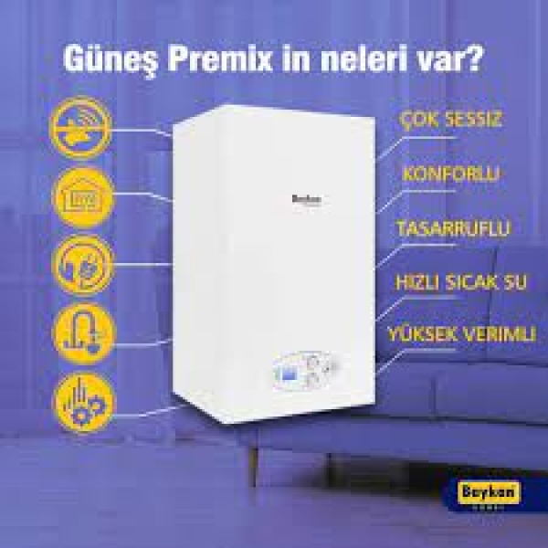 Baykan Güneş Premix 30 Kw Premix Yoğuşmalı Kombi