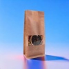 Flat Bottom Kraft Pencereli Kilitsiz 10x23x7 cm 50 Adetli
