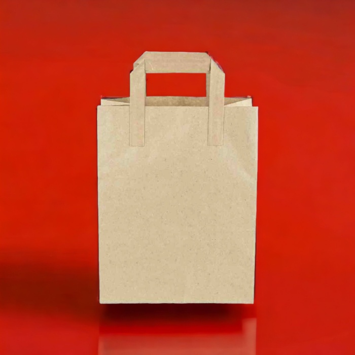 Kraft Kağıt Çanta Düz Saplı 22x28x10 cm 250 Adetli
