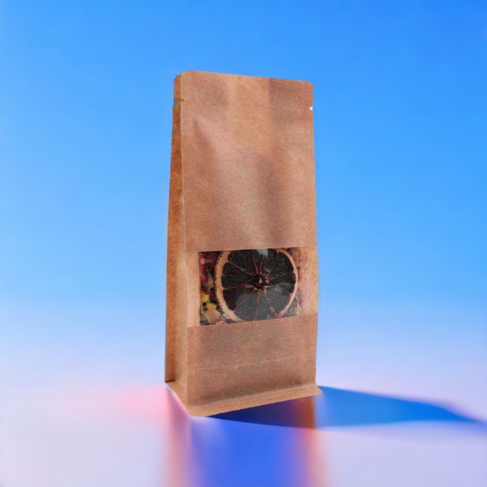 Flat Bottom Kraft Pencereli Kilitsiz 10x23x7 cm 50 Adetli