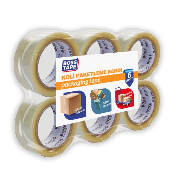 Koli Bandı, Boss Tape Şefaf Hotmelt 45mmx100m 72adet