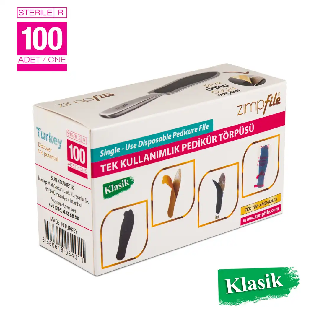 Zimpfile® Tek Kullanımlık Pedikür Törpüsü Plus 100lü