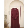 Safir Elbise Bordo