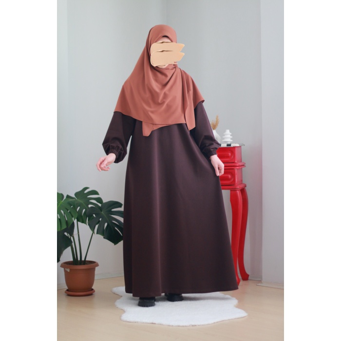 Kloş Sweat Elbise Acı Kahve