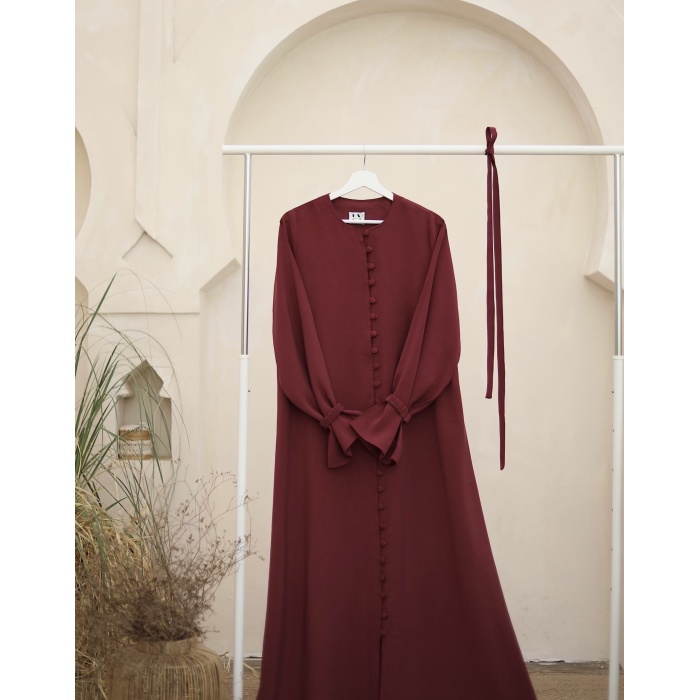 Safir Elbise Bordo