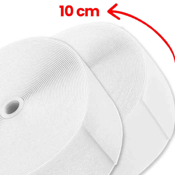 10 cm Beyaz Şerit Cırt Bant
