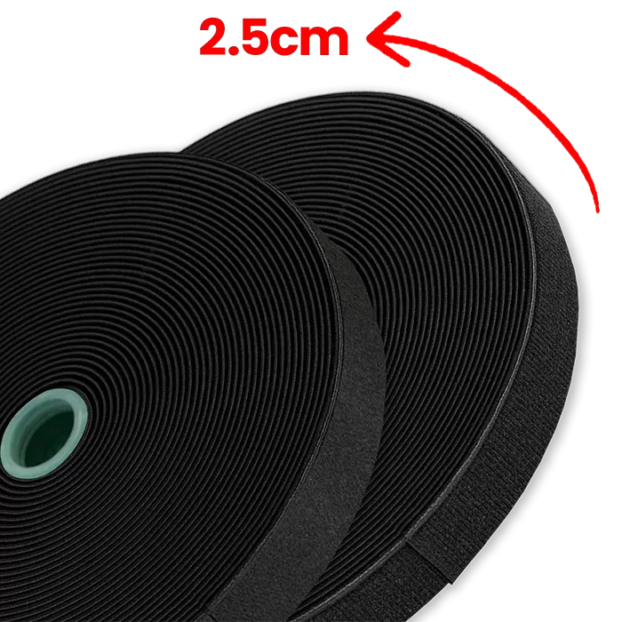 2.5 cm Siyah Şerit Cırt Bant