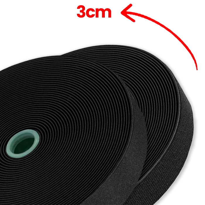 3 cm Siyah Şerit Cırt Bant