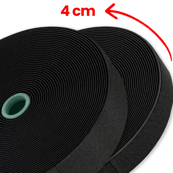 4 cm Siyah Şerit Cırt Bant