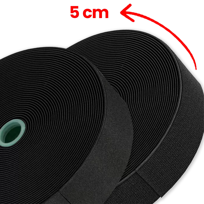5 cm Siyah Şerit Cırt Bant